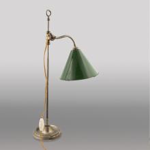 Antiek bureaulampje met groen metalen kapje
